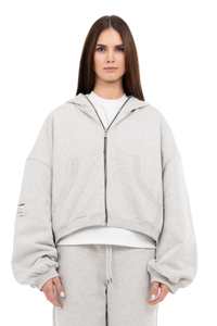 PLAIN ZIPPER GREY